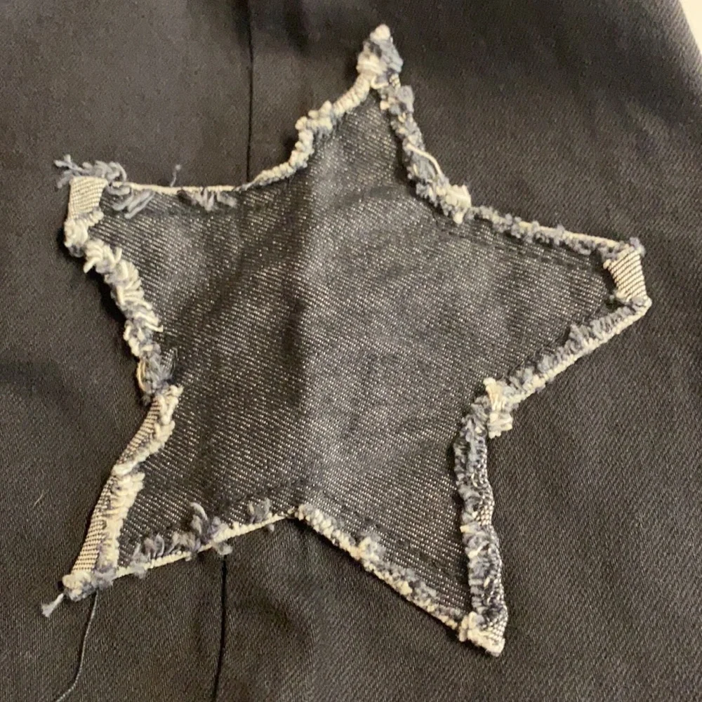 NWT Daisy Street by Hot Topic Star Patchwork Midi Denim Skirt in Black.Size M - Picture 9 of 15